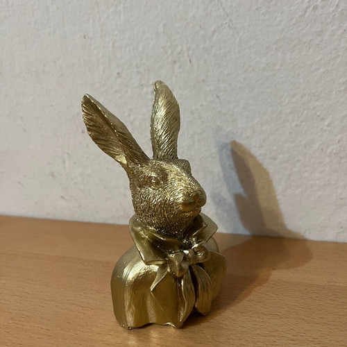 Easter decorative bunny 13 cm gold new