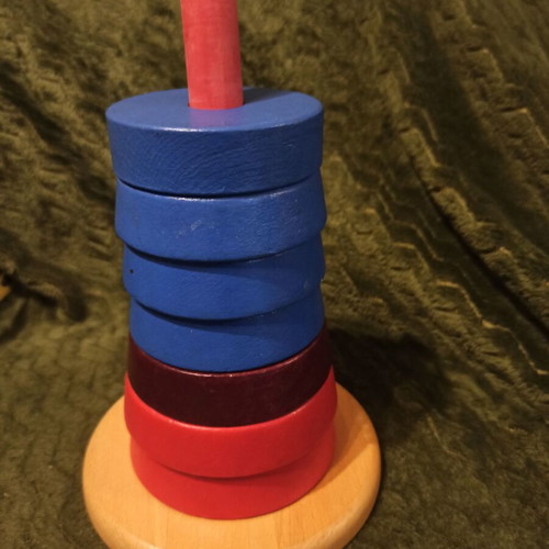 Wooden educational pyramid used