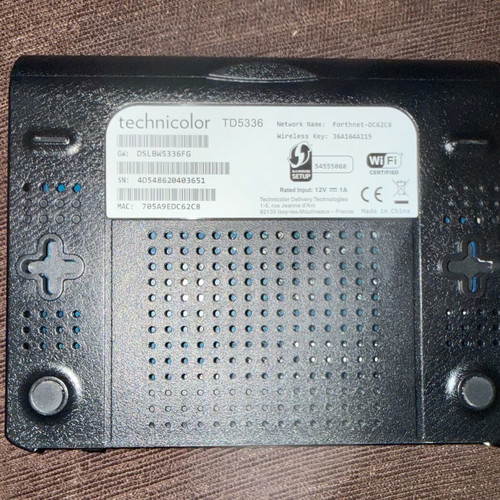 Technicolor TD5336 ADSL2+ Router with USB like new