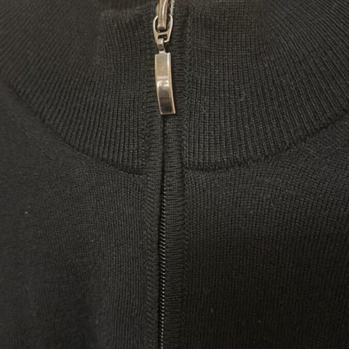 Oxford Company cotton knit full zip black like new XL slim fit