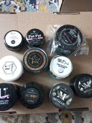 Nail Acrygel Set with Gel and Metalic Gel Paints like new