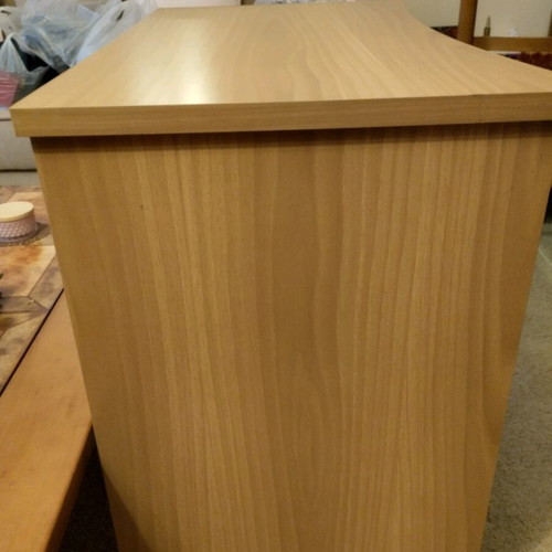 Desk with sliding shelf in walnut color Neoset like new