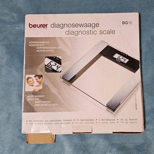 Beurer BG 16 Diagnostic Scale like new with fat and water measurement