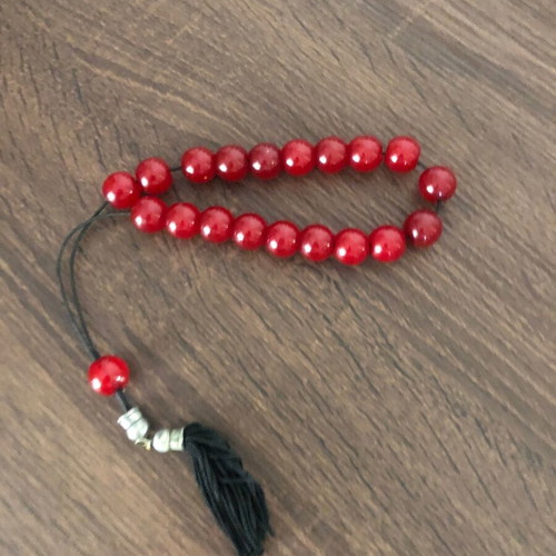 Worry beads like new with cherry red beads