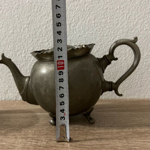 J.A. Daalder teapot used, silver-plated, antique