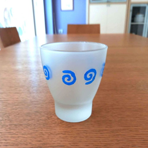Glass tumblers set of 6 with spiral design, new