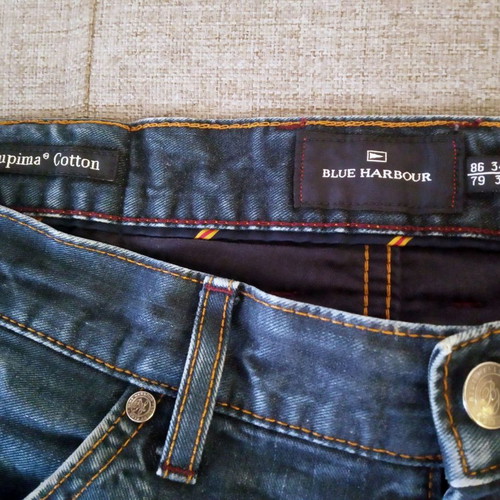 Blue Harbour Jeans tapered pants size L like new, faded blue