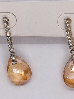 Stud earrings with crystals new