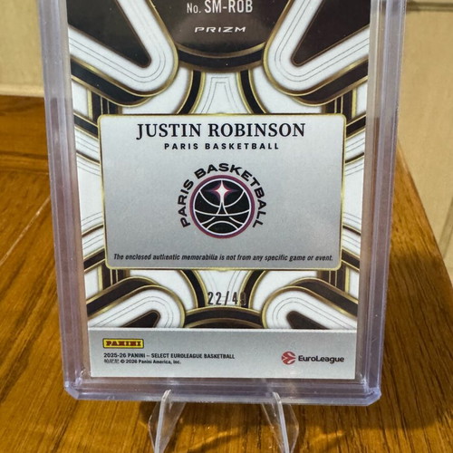 Justin Robinson Patch /49 basketball card