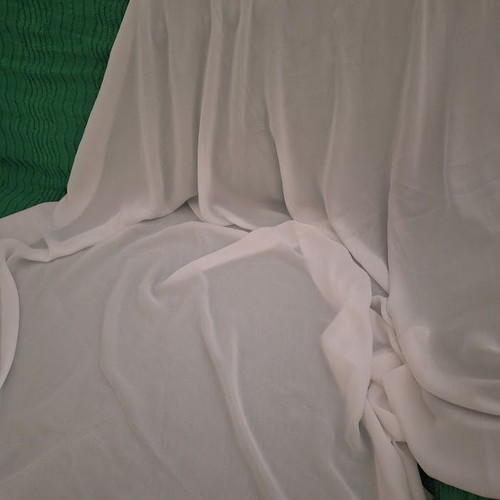 Ice white georgette fabric like new, 1.10m x 2m