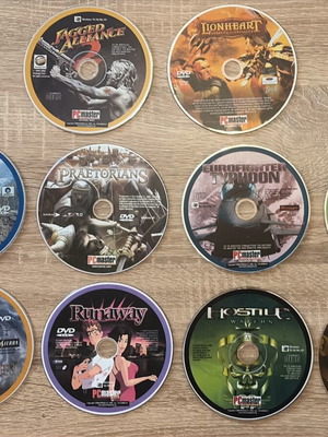 PC Master full games pack of 10 CDs/DVDs used, retro computing