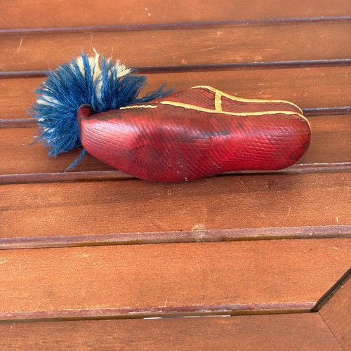 Leather Tsarouhi handmade used decorative