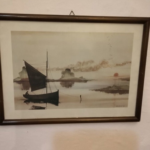 Lithography prints like new, set of 2, sizes 34x26 and 36x25