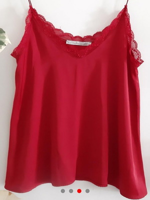 Μπλούζα σατέν μεταχειρισμένη, κόκκινη, μέγεθος S