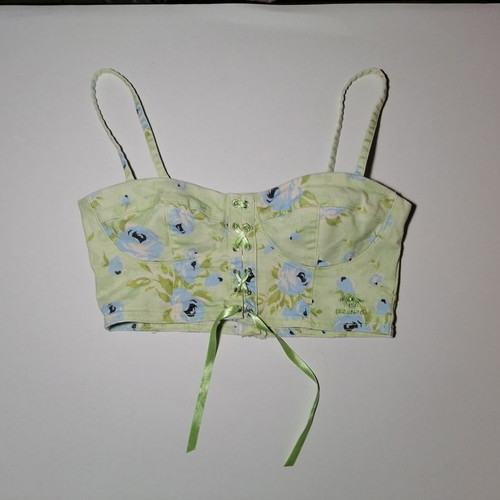 Stradivarius Bridgerton corset bustier used, size L, green