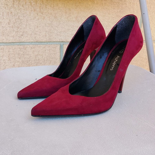 Moyo leather pumps dark red like new, size 38