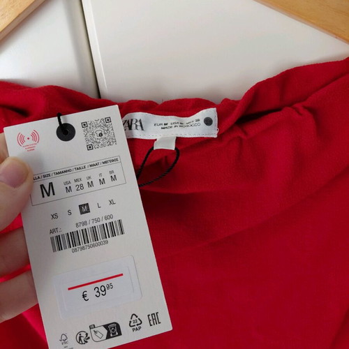 Zara top new, wool, size M, red