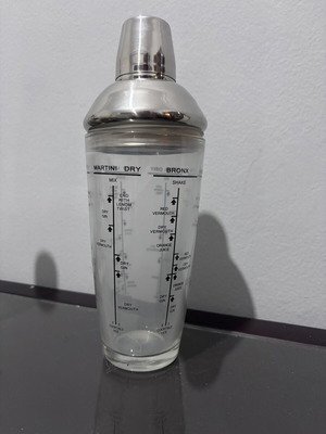 Vintage Böckling Glass Cocktail Shaker 550ml with Recipes