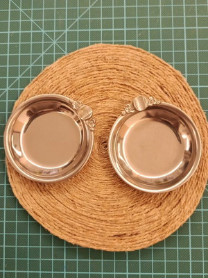 Vintage silver-plated ashtrays like new, set of 2