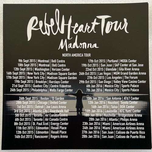 Madonna Rebel Heart Tour box set used, special autographed edition