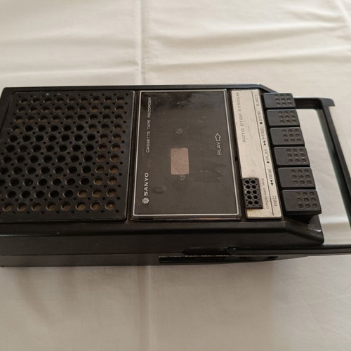 Sanyo model M2541 cassette tape recorder used