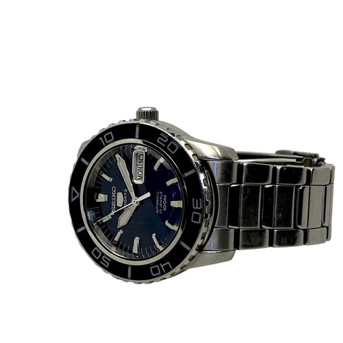 Seiko 5 Sports ανδρικό ρολόι μεταχειρισμένο, μπλε καντράν, αυτόματο