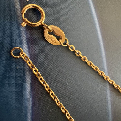 Silver 925 gold-plated chain necklace, 40 cm
