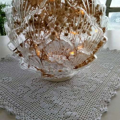 Table lamp LED pinecone new, acrylic 19cm