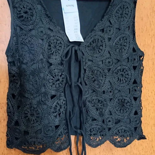 Lace top new, black, size L 40 12