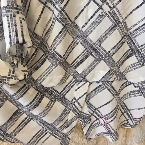 River Island Monochrome Plaid Bomber Blouse Shirt like new