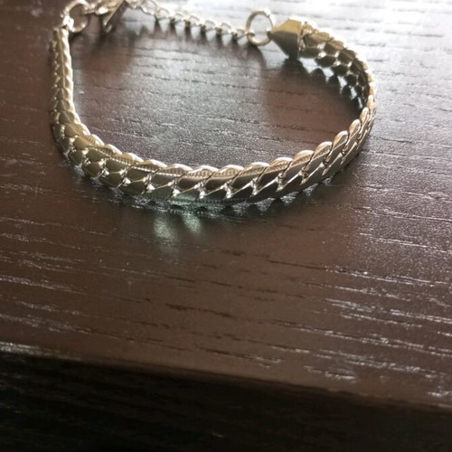 Unisex hand chain new, silver