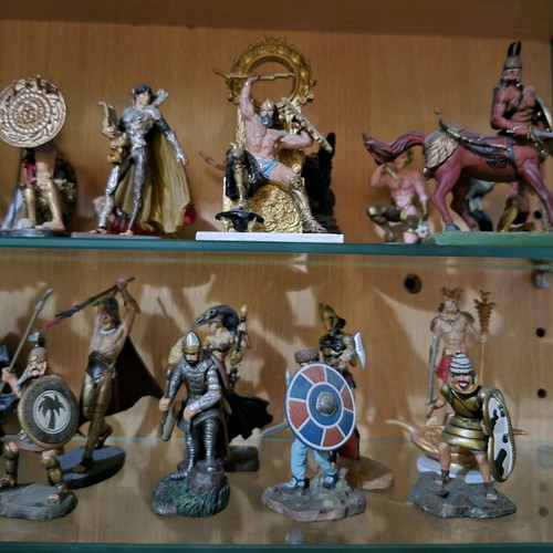 Lead miniatures of ancient warriors like new, set of 77