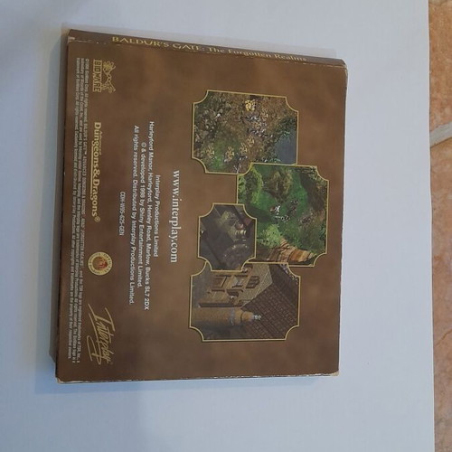 Baldur's Gate PC cd-rom game used, retro role playing