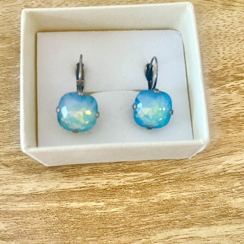 Art Wear Dimitriadis Earrings new with Blue Opal Crystals