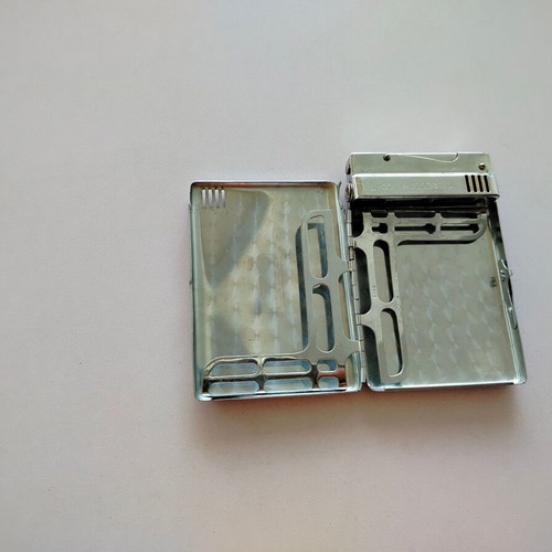 LIDO cigarette case and lighter used, made in Japan