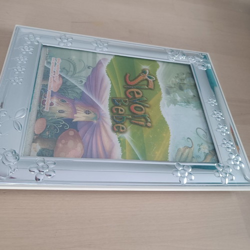 Sevori/Slevori Bebe silver baby photo frame new with flowers