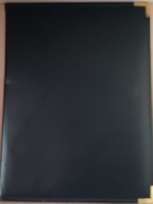 Leather black seminar folder used