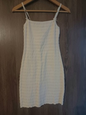 Bershka dress new, elastic fit, small-medium, white