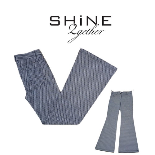Shine 2gether women's flare pants like new, Small, black and white