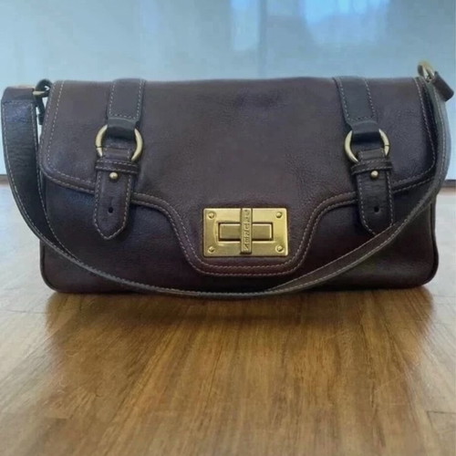 Ralph Lauren Vintage Leather Shoulder Bag like new, dark brown