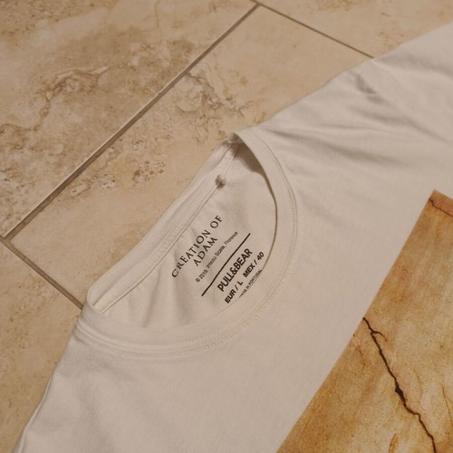 Double Tap To Like T-shirt Pull & Bear used, size L, white
