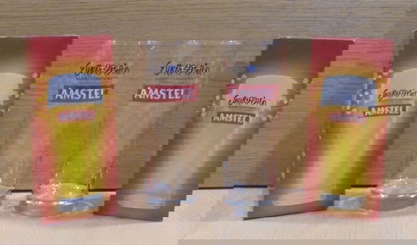 Amstel μπίρα Eurovision Song Contest Athens 2006 σετ δύο γυάλινων ποτηριών