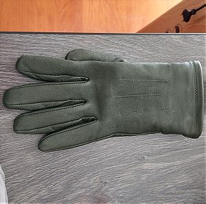 Ζευγάρι γυναικεία δερμάτινα γάντια (Large)