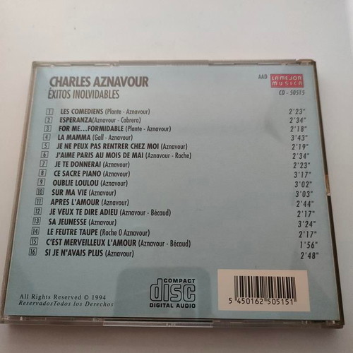 Charles Aznavour Éxitos Inolvidables CD like new
