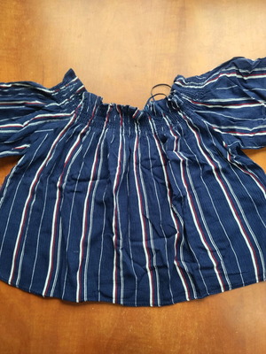 Crop blouse used Pull & Bear blue size M
