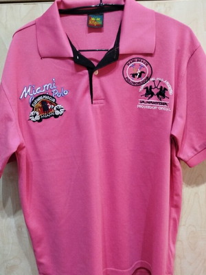 La Martina pink polo t-shirt medium like new
