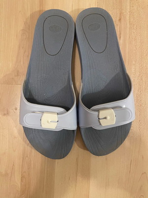 Scholl plastic flip-flops used, blue size 40