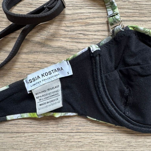 Vassia Kostara bikini like new, black and green, size S