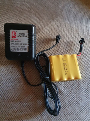 Special charger and Ni-CD battery pack for remote control used