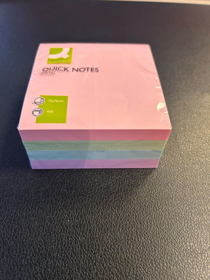 Pastel sticky notes 76x76mm new, 400 sheets